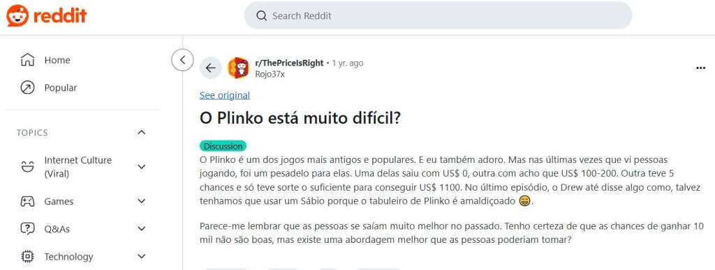 Plinko criticas.