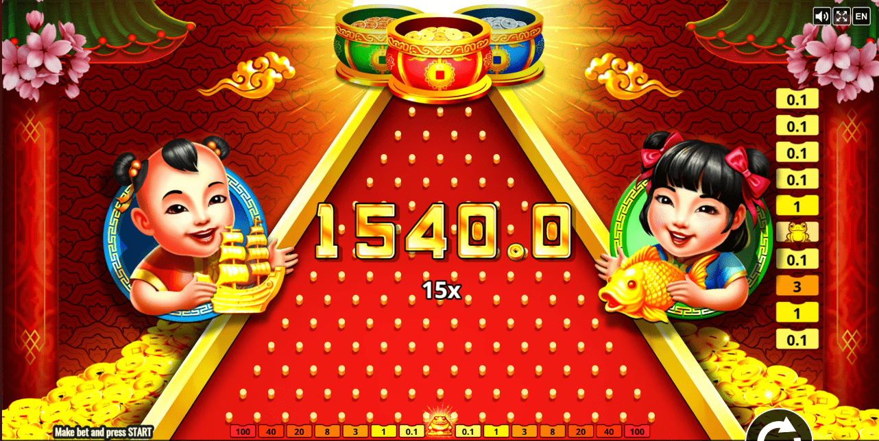 golden plinko ball win